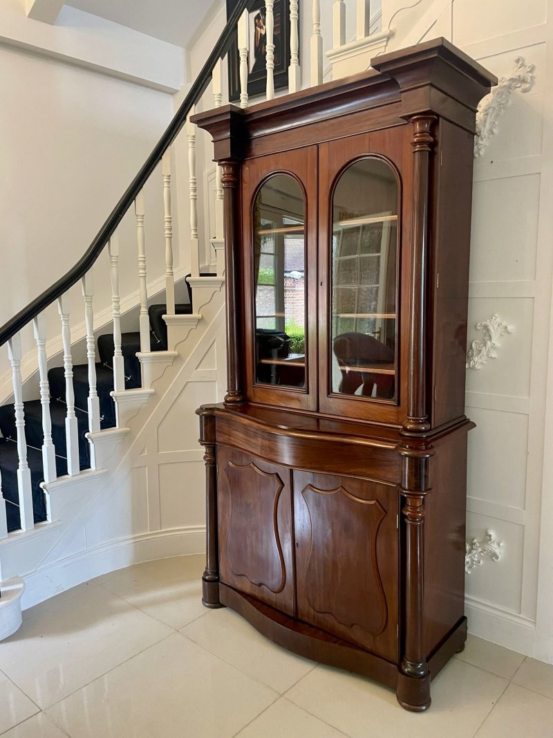 Quality Antique Victorian Mahogany Bookcase - Image 4